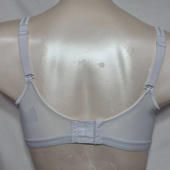 2XL Hanes HCX3 G507 HBG7 X-Temp Foam Wireless Wire Free Sports Bra Light Gray - Picture 4 of 5